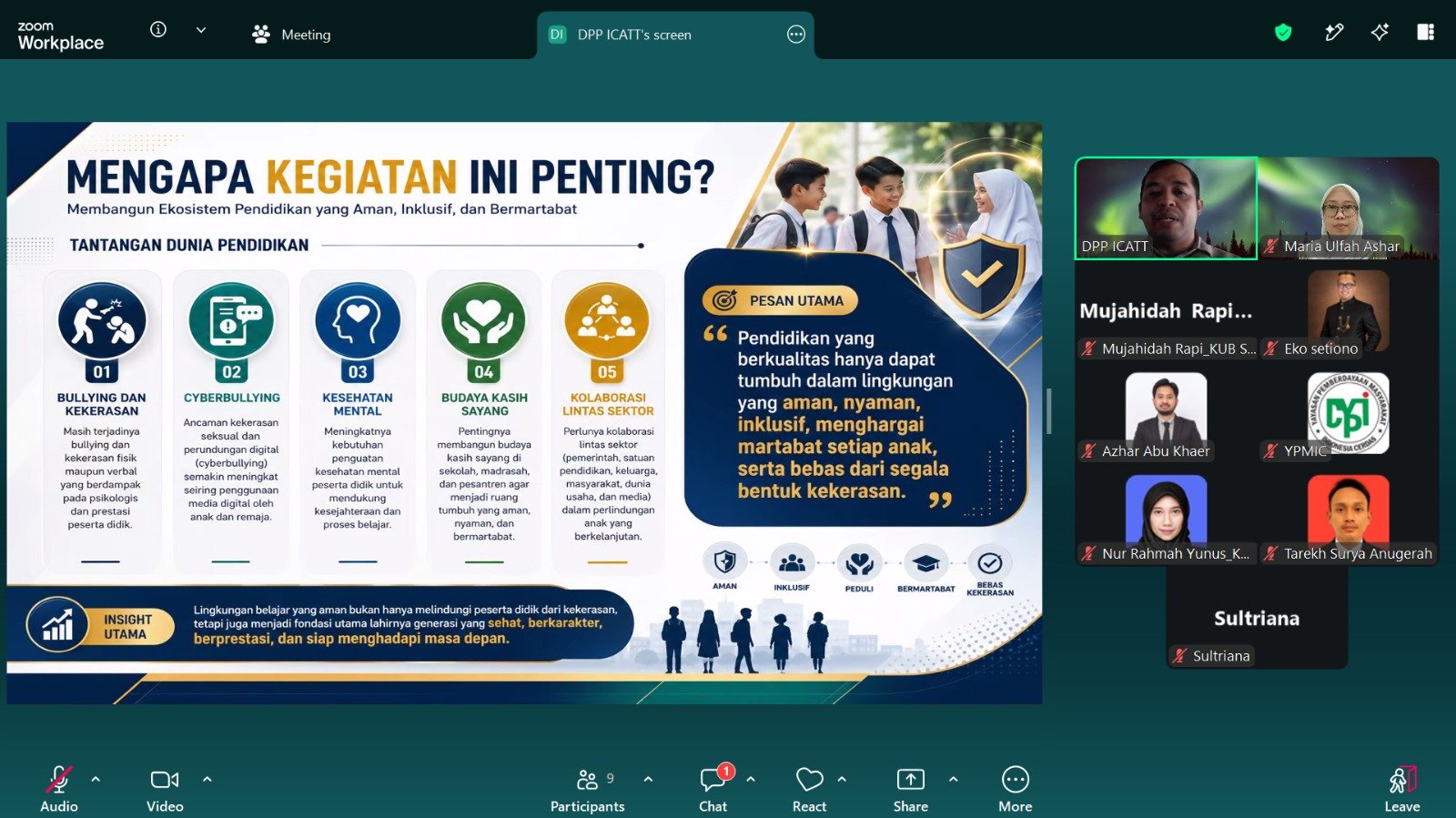 Road to Seminar Nasional Pesantren 2026, DPP ICATT Gelar Kampanye Stop Kekerasan di Dunia Pendidikan