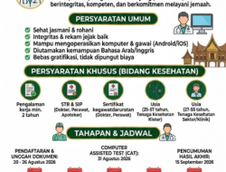 Kemenhaj Buka Seleksi PPIH Arab Saudi Bidang Kesehatan 2027, Pendaftaran Dimulai 20 Agustus