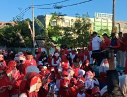 Ribuan Siswa dan Guru Madrasah Terpadu Penuhi Kota Makassar Gerak Jalan Kebangsaan