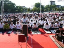 Ketua BAZNAS, Walikota Makassar, Ulama, dan Ormas Islam Shalat Istisqa